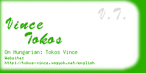 vince tokos business card